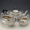 Circa 1890 British antique silver plate tea set, 3 piece set, W&G Sissons